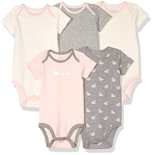 Book Cover Moon and Back Baby Set of 5 Organic Short-Sleeve Bodysuits