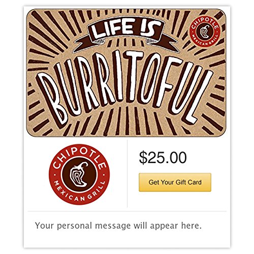 Book Cover Chipotle Gift Card - Email Delivery