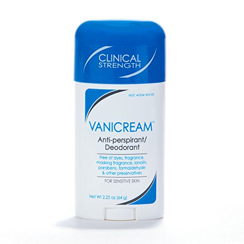 Book Cover Vanicream Anti-Perspirant Deodorant Clinical Strength, 24-Hour Protection, For Sensitive Skin, Unscented, 2.25 oz