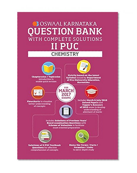 Book Cover Oswaal Karnataka II PUC Question Bank With Complete Solutions For Chemistry