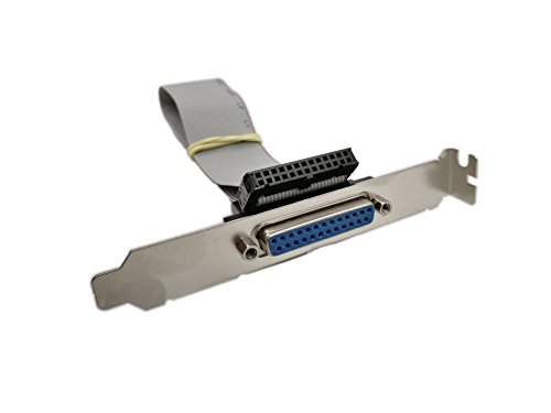 Book Cover DB25 Adapter with Bracket to IDC 26 Pin Ribbon Cable,SinLoon Motherboard Slot Plate Parallel Panel DB-25 Female to 26 Pin IDC Socket Flat Cable