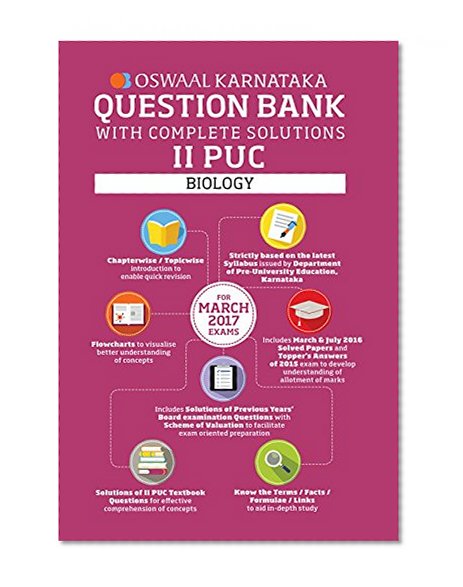 Book Cover Oswaal Karnataka II PUC Question Bank With Complete Solutions For Biology