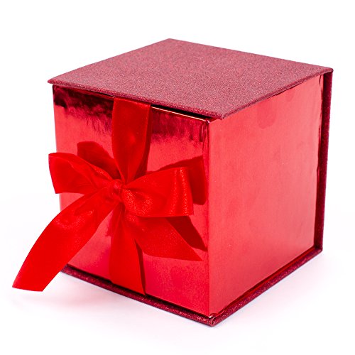 Book Cover Hallmark Signature Small Valentine's Day Gift Box with Fill (Red Glitter)