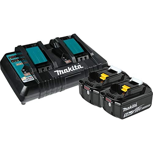 Book Cover Makita BL1850B2DC2 18V LXT® Lithium-Ion Battery and Dual Port Charger Starter Pack (5.0Ah)