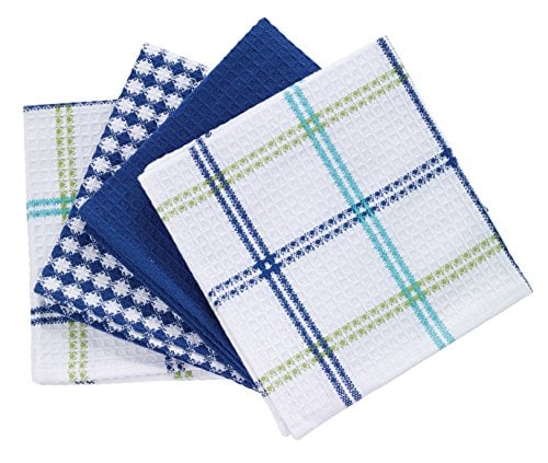 Book Cover T-fal Textiles Cotton Flat Waffle Dish Cloth, Highly Absorbent, Machine Washable, 12