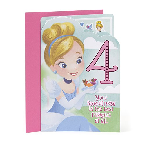 Book Cover Hallmark 4th Birthday Card for Girl (Cinderella Stickers)