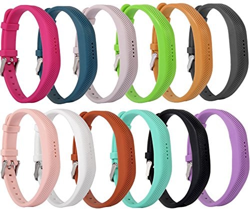 Book Cover Huishang Flex 2 Accessory Bands for Fitbit Flex 2 / Fit bit flex2, with Chrome Claspor Soft Silicone Fitness Bracelet Strap, Adjustable Replacement Wrist Band for Fitbit Flex 2 Smart Watch