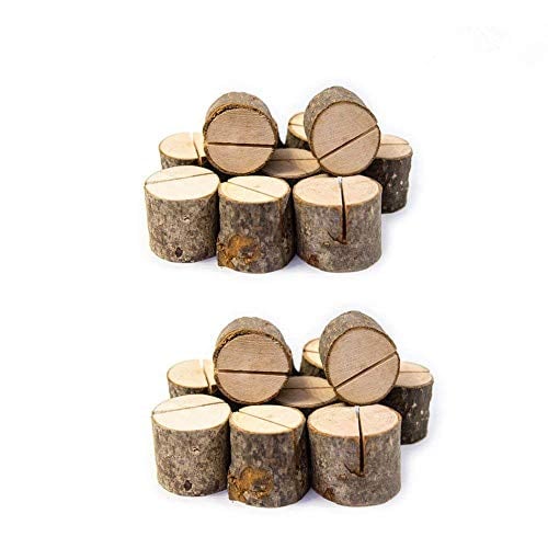 Book Cover Rustic Wood Table Numbers Holder Wood Place Card Holder Party Wedding Table Name Card Holder Memo Note Card (20pcs)