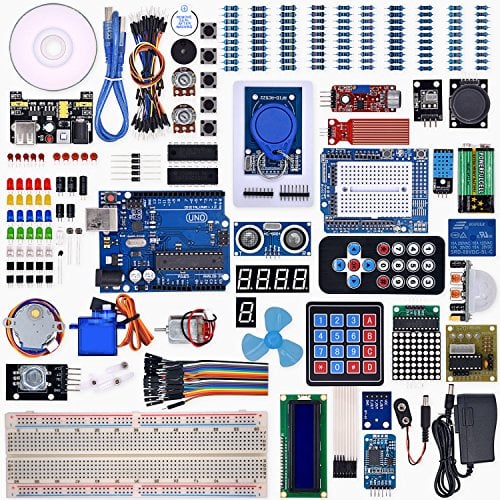 Book Cover Weikedz UNO R3 Project Complete Starter Kit with Lesson CD,UNO R3, Jumper Wire, for Arduino