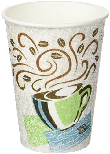 Book Cover Dixie PerfecTouch Disposable 12 Ounce Coffee Cups 50 Total Qty 2 Sleeves of 25 Bundle