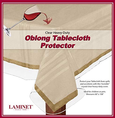 Book Cover LAMINET Heavy Duty Deluxe Clear Vinyl Tablecloth Protector (60