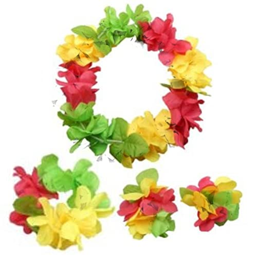 Book Cover CISMARK Hawaiian Luau flower Leis Jumbo necklace bracelets headband set