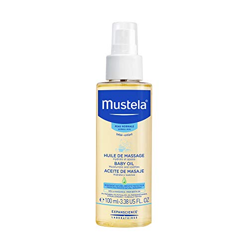 Book Cover Mustela Baby Oil, Moisturizing Oil for Baby Massage, 3.38 oz