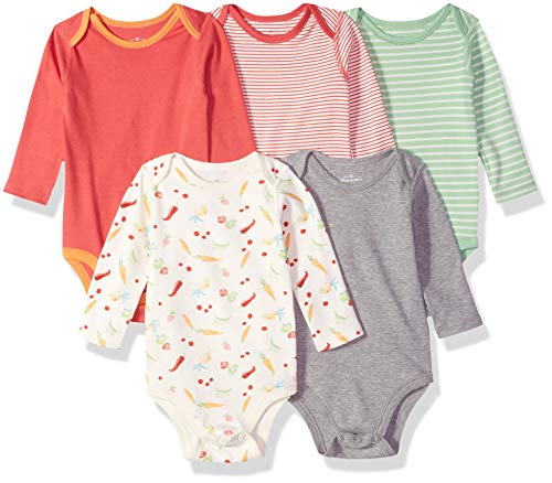 Book Cover Moon and Back Baby Set of 5 Organic Long-Sleeve Bodysuits