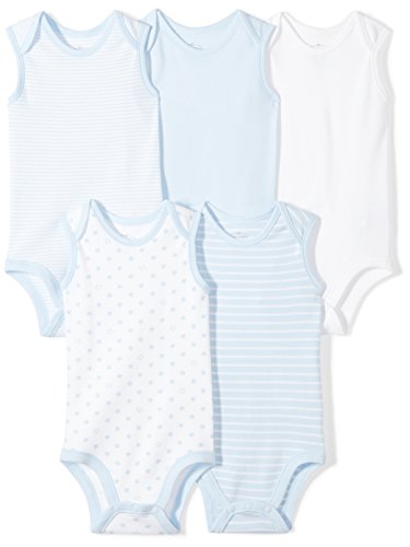 Book Cover Moon and Back Baby Set of 5 Organic Sleeveless Bodysuits