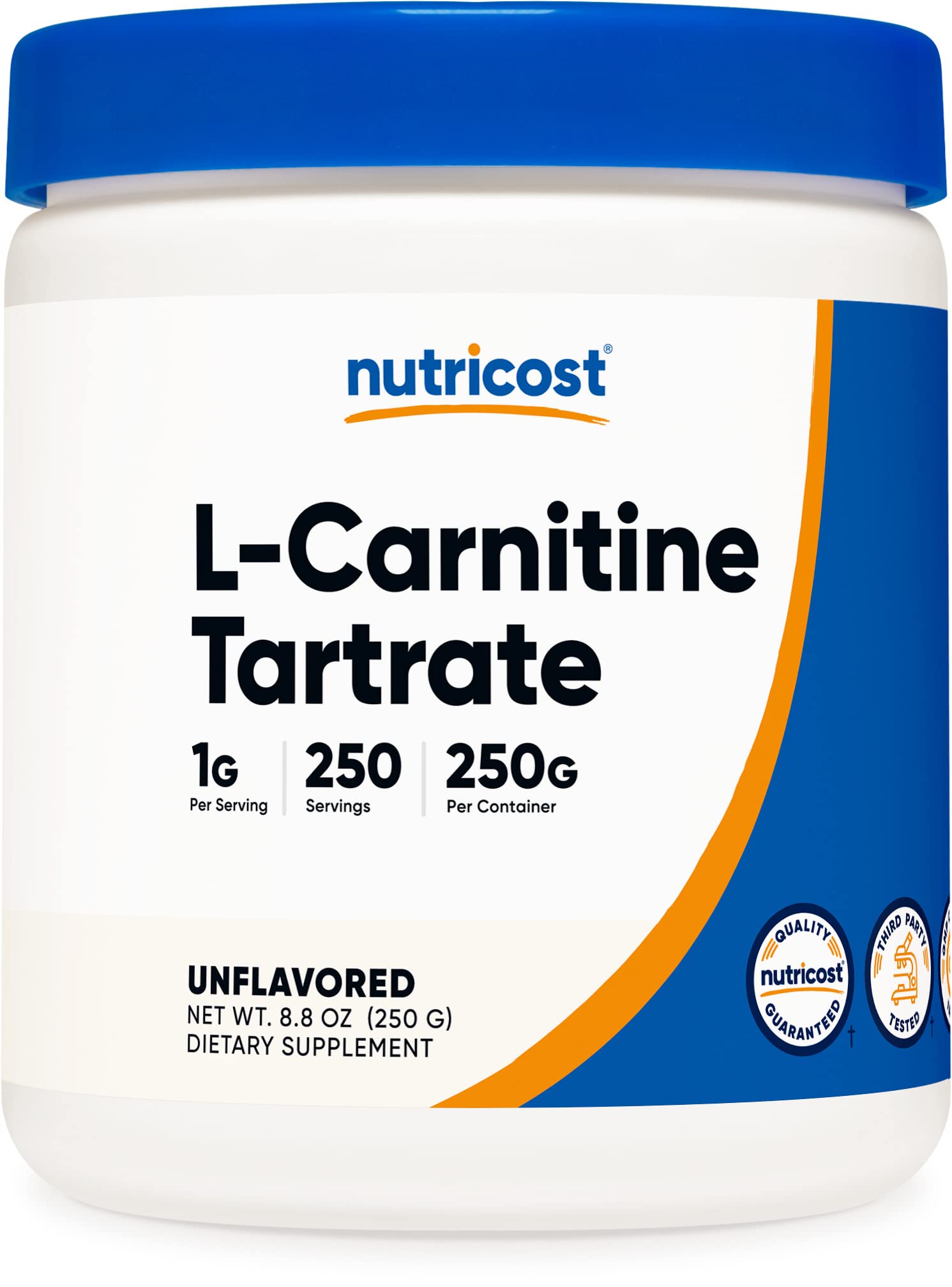 Book Cover Nutricost L-Carnitine Tartrate Powder (250 Grams) - 1 Gram per Serving, 250 Servings