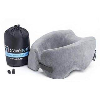 Book Cover Travelrest Nest Patented Memory Foam Travel Pillow/Neck Pillow - Washable - Voted Best Travel Pillow for 2018-2022 by NYTimes Wirecutter - Packs to 1/4 of its Size (2 Year Warranty)