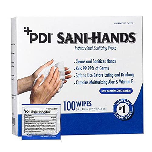 Book Cover Sani-Hands Hand Sanitizer Wipes 100 Packets Per Box by Sani Hands