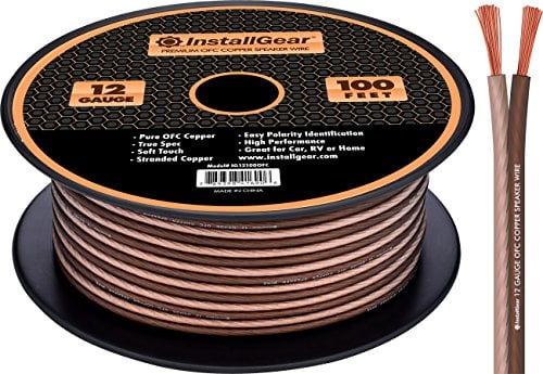 Book Cover InstallGear 12 Gauge Speaker Wire - 99.9% Oxygen-Free Copper - True Spec and Soft Touch Cable (100-feet)