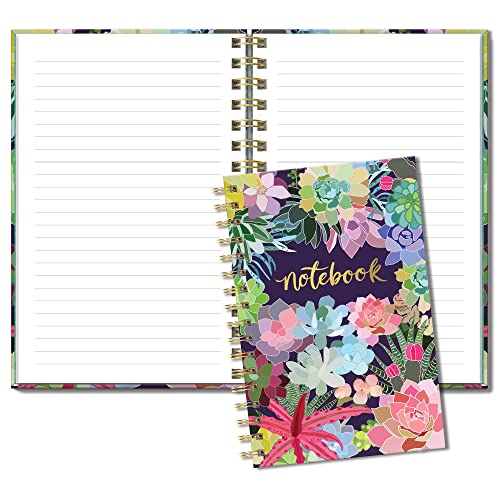 Book Cover Medium Hardcover Spiral Notebook by Studio Oh! - Succulent Paradise - 5.75
