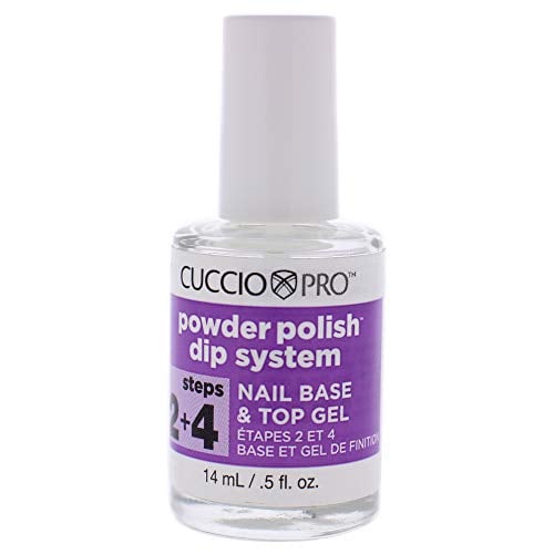 Book Cover Cuccio Colour Powder Polish Dip System Step 2 And 4 - Specially Formulated Resins - Vibrant Finish With Flawless, Rich Color And Durability - Nail Polish Base And Top Gel - 0.5 Oz