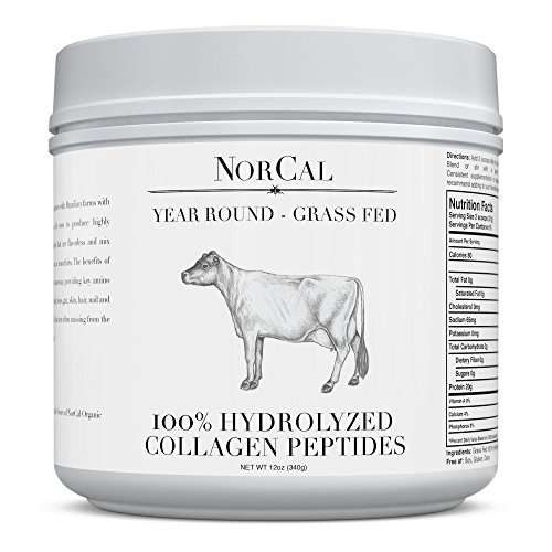 Book Cover Norcal Organics Grass-Fed Collagen Peptide Hydrolysate Powder, 12oz | 20g Protein | Hydrolyzed Keto Supplements Protein Production for Strong Healthy Bones, Joints, Cartilage & Tendons
