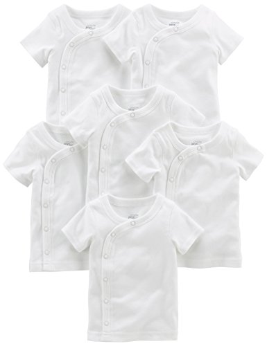 Book Cover Simple Joys by Carter's Baby 6-Pack Side-Snap Short-Sleeve Shirt