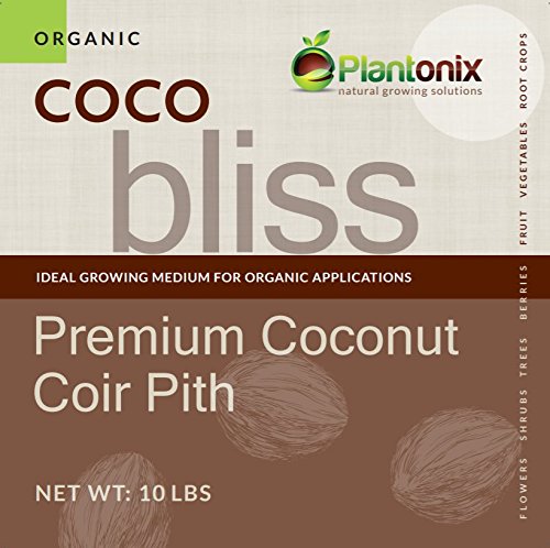 Book Cover Coco Bliss Premium Coconut Coir Pith 10 lbs brick/block, OMRI listed for Organic Use - Free Same Day Shipping