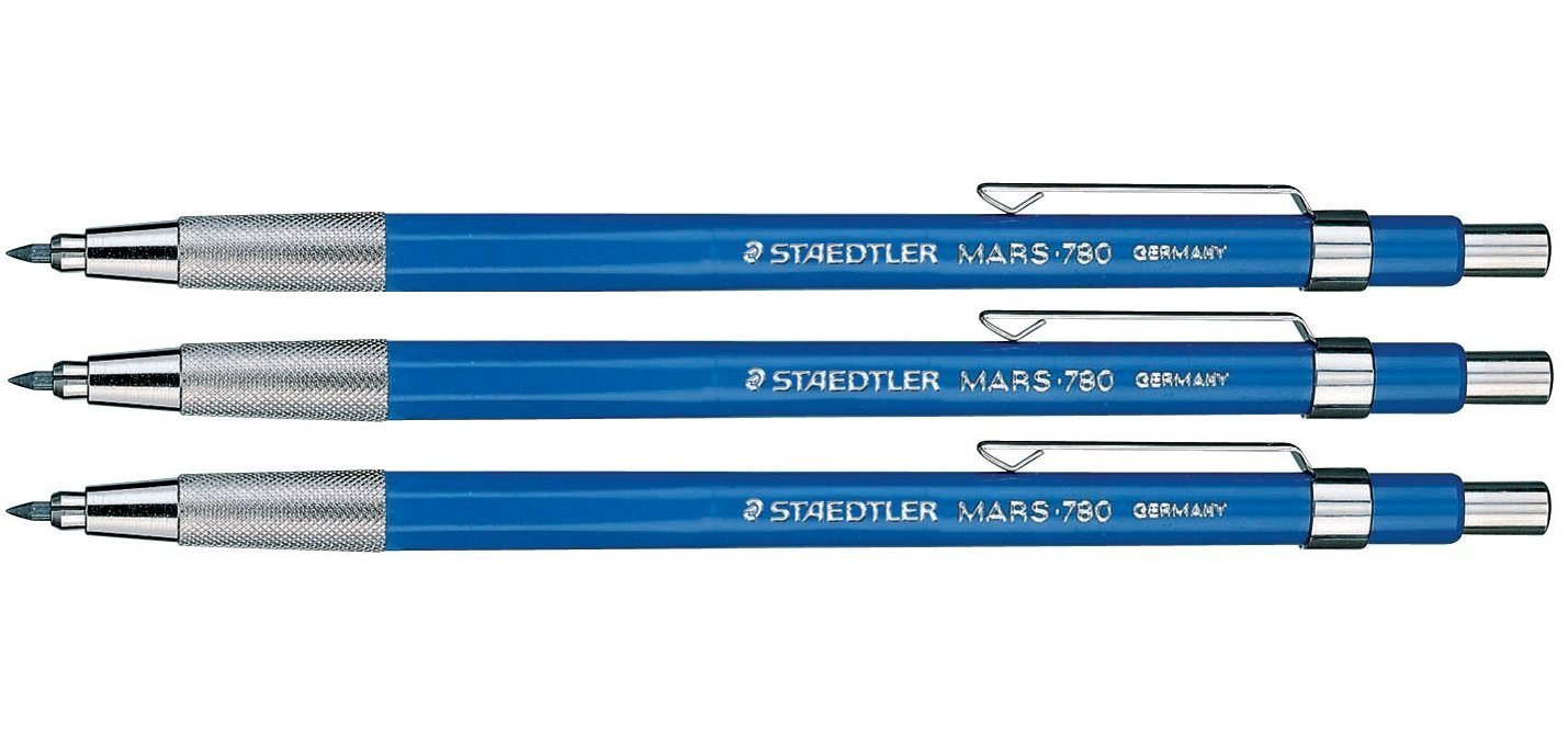 Book Cover Staedtler Mars 780 Technical Mechanical Pencil, 2mm. 780BK (3-PACK)