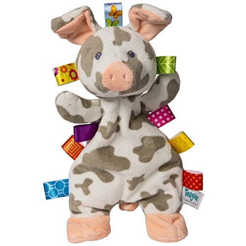 Book Cover Taggies Patches Pig Lovey Soft Toy , 12 Inch (Pack of 1)