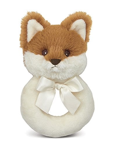 Book Cover Bearington Baby Lil' Fritz Plush Stuffed Animal Fox Soft Ring Rattle 5.5