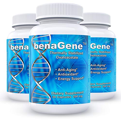 Book Cover benaGene 3 Bottle Bundle - Thermally Stabilized Oxaloacetate Anti-Aging Supplement