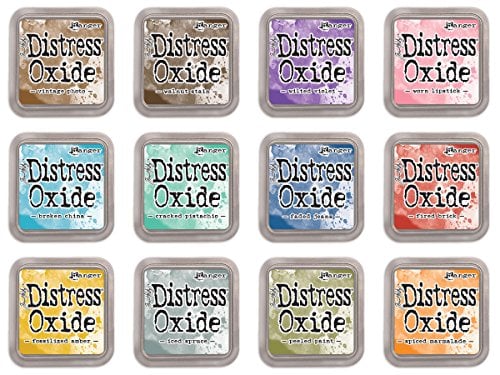 Book Cover Set of 12 Tim Holtz Distress Oxide Ink Pads - Set One
