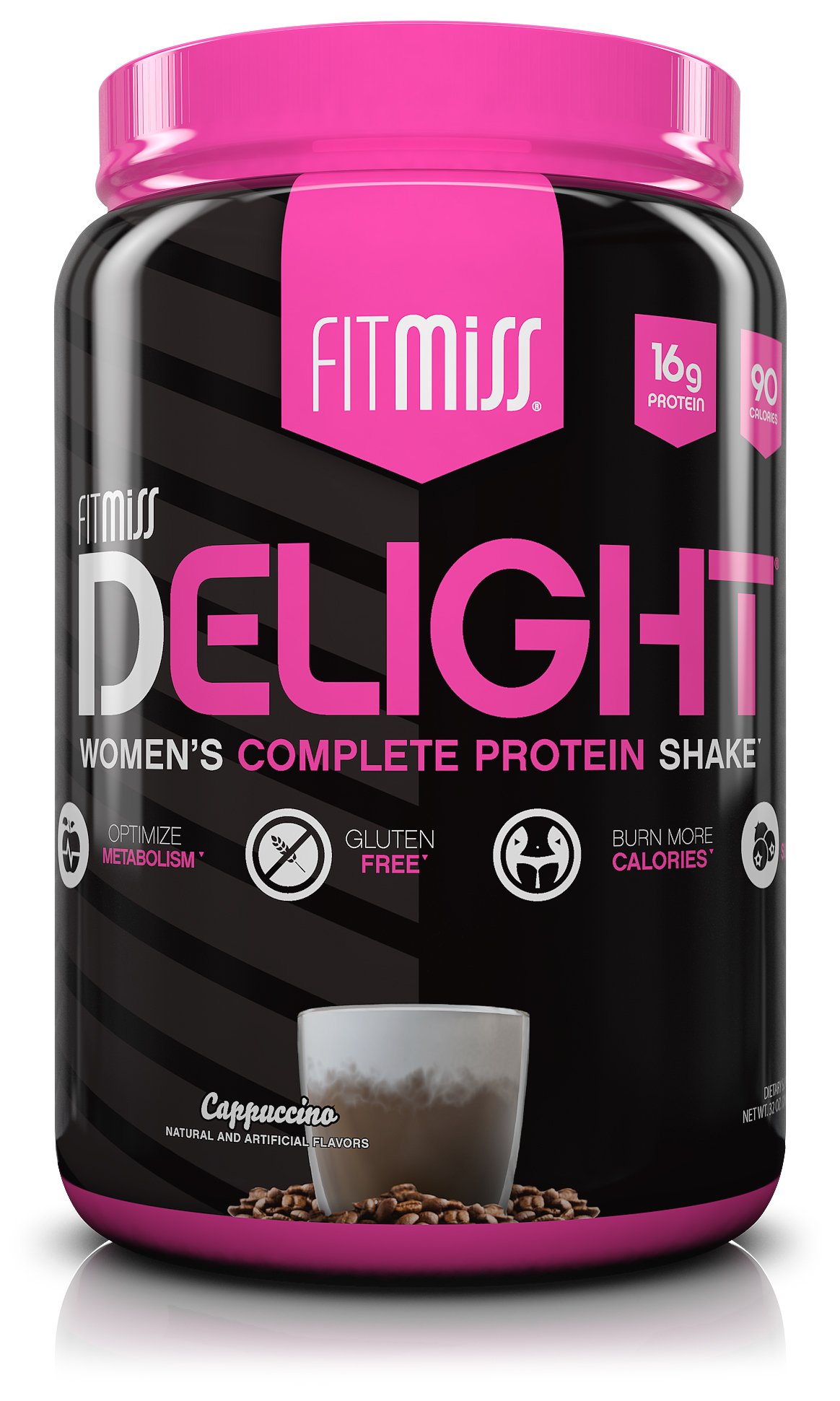Book Cover FitMiss Delight Protein Powder, Nutritional Shake, Cappuccino, 2 Pounds, 39 Servings