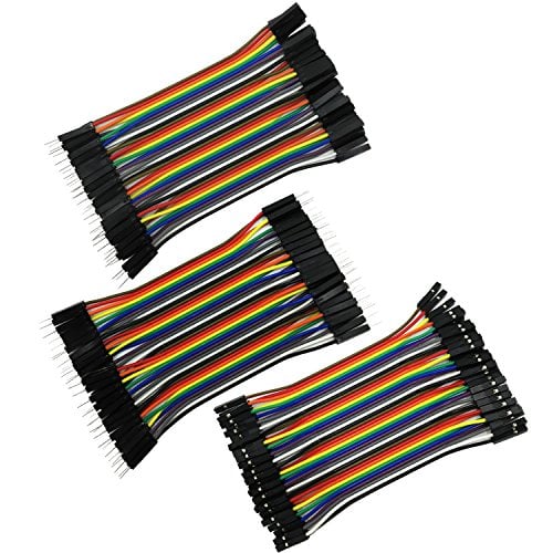 Book Cover COMeap 120pcs 10CM 40pin Male to Female, 40pin Male to Male, 40pin Female to Female Breadboard Jumper Wire Ribbon Dupont Cables Kit