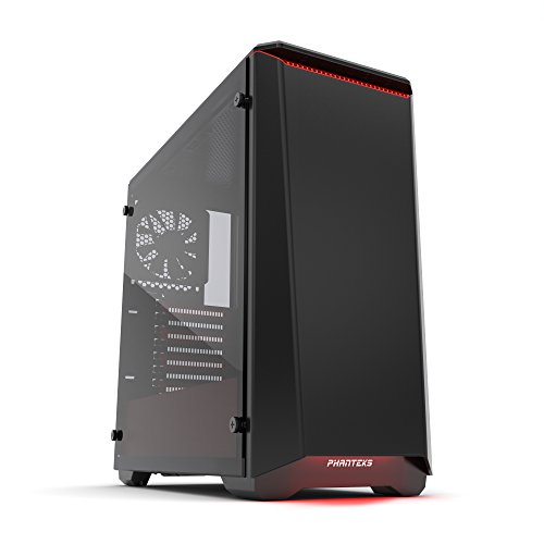 Book Cover Phanteks PH-EC416PSTG_BR Eclipse P400S Silent Edition with Tempered Glass, Black/Red Cases