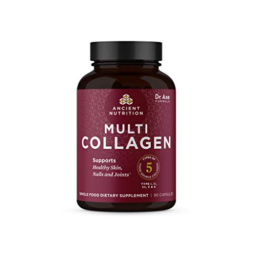 Book Cover Multi Collagen Capsules, Collagen Types I, II, II, V & X, Collagen Pills Formulated by Dr. Josh Axe, Blend of Food Sourced Collagen Peptides, Supports Skin, Nail & Gut Health, 90 Count - 30 Servings