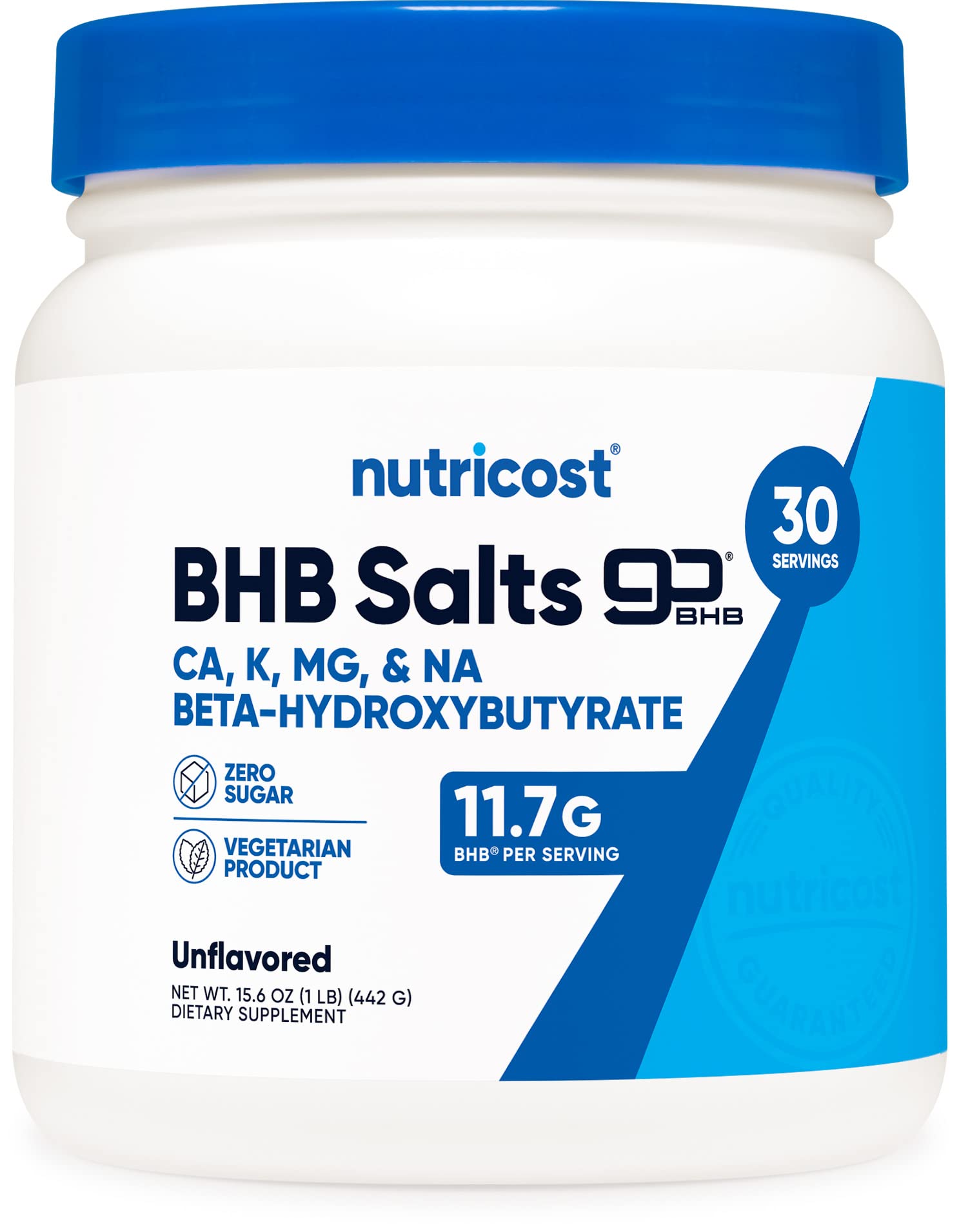 Book Cover Nutricost Keto BHB Exogenous Ketones 4-in-1 (30 Servings) 12g Beta-Hydroxybutyrate (BHB) Per Serving, (Unflavored) - Ketone Salts
