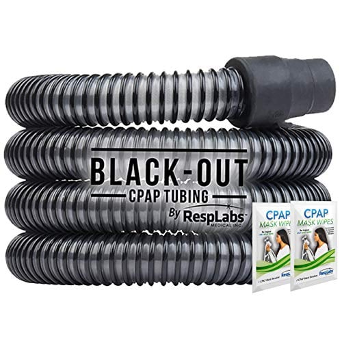 Book Cover RespLabs CPAP Hose, Black-Out Tubing - The Original Universal 6 ft. Tube | Compatible with Respironics and ResMed Devices