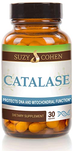 Book Cover Catalase 12,500 CATu (500mg) Supplement Potent Antioxidant to Neutralize Hydrogen Peroxide (Vegan) by Suzy Cohen