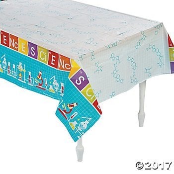 Book Cover Fun Express Science Party Plastic Tablecloth - 108