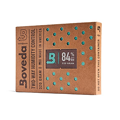 Book Cover Boveda Humidity Packs – Humidity Control – Restores & Maintains Humidity – Patented Technology for humidifier boxes – Convenient & Versatile - 84% RH 2-Way Humidity Control - Size 320 - 1 Count