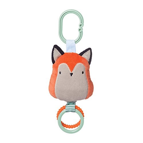 Book Cover Manhattan Toy Camp Acorn Fox Teether & Travel Pull Baby Toy
