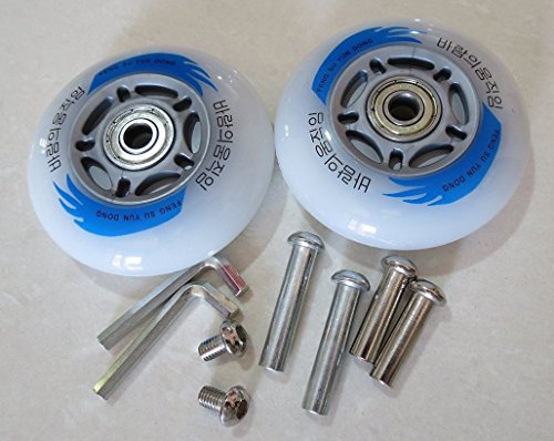 Book Cover E&L Razor Scooters Replacement Wheels, Set of 2X Caster Board Replacement Wheels with Illuminating Lights, Packaged with Our own Designed Bag @ Eric & Leon Logo (80 X 24 (mm))