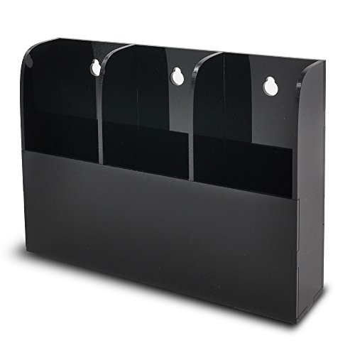 Book Cover TheJD Acrylic Remote Control Holder Wall Mount Media Organizer Box 3T Acrylic Black 03