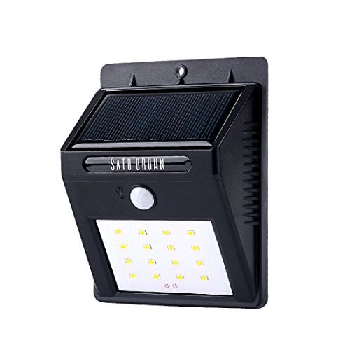 Book Cover Solar Motion Sensor Light 16LED Outdoor Solar Powered Water Resistant Wireless Security Wall Light Path Lighting Spotlight for Garden, Fence, Yard, Patio, Deck, Home, Driveway, Stairs