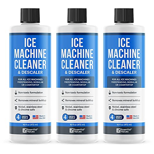 Book Cover 3-Pack Ice Machine Cleaner and Descaler 16 fl oz Nickel Safe Descaler | Ice Maker Cleaner Compatible with All Major Brands (Scotsman, KitchenAid, Affresh, Opal, Manitowoc) - Made in USA