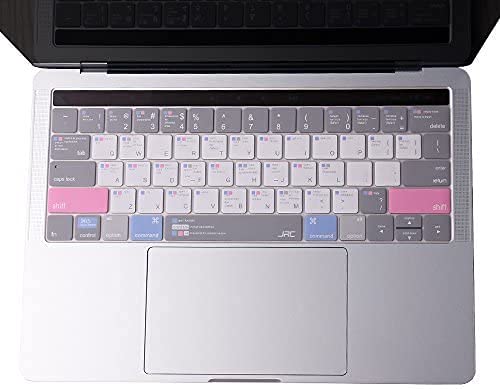 Book Cover VFENG Premium Shortcuts with MAC OS Keyboard Cover for MacBook Pro with Touch Bar 13 Inch and 15 Inch (Model Number: A1706/A1707/A1989/A1990/A2159) Released in 2016 2017 2018 2019, US Version