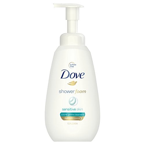 Book Cover Dove Shower Foam, Sensitive Skin, 13.5 oz