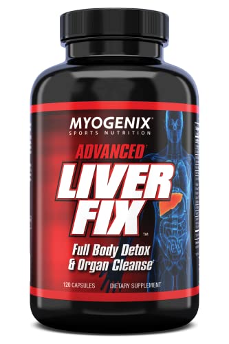 Book Cover Myogenix Liver Fix Support Supplement | Liver Health Formula | Liver Cleanse, Detox & Repair | Burn Visceral Body Fat | Easy to Take Daily Liver Supplement | 120 Caps